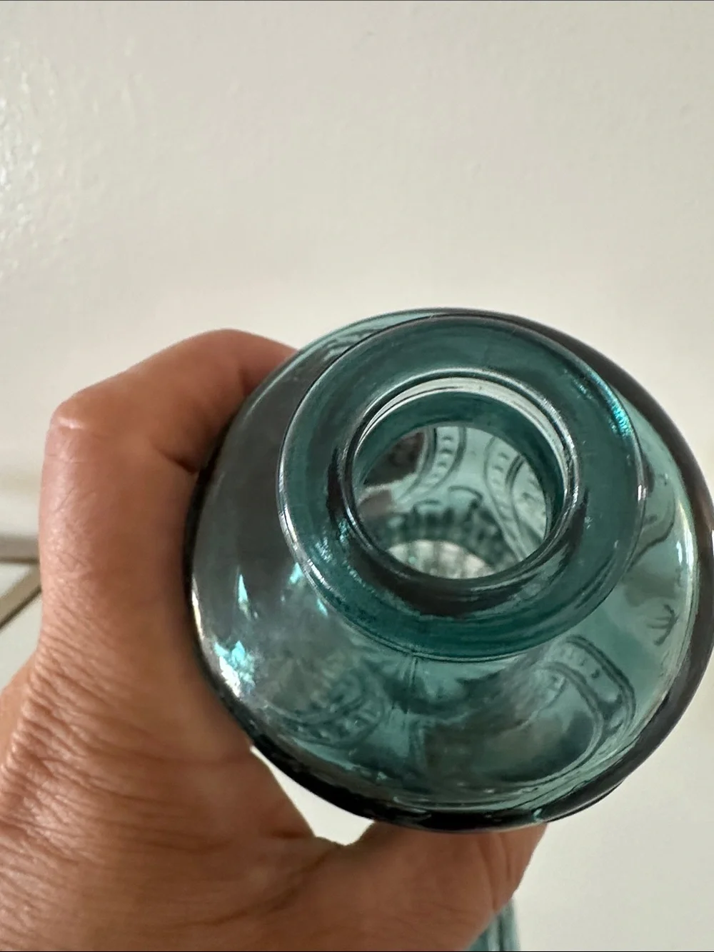 Teal Decorative Glass Vase - Elegant Home Accent
